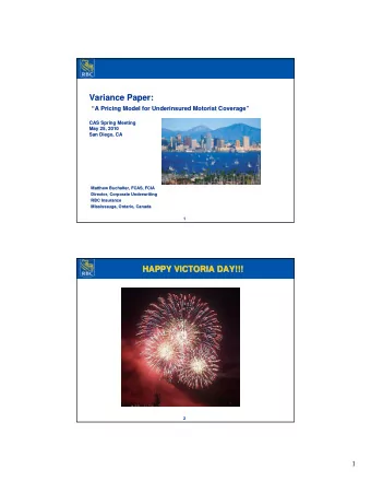 Variance Paper:  Variance Paper:  A Pricing Model for Underinsured Motorist Coverage    A