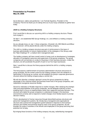 1  resources based on business environments and responding to market changes flexibly  through