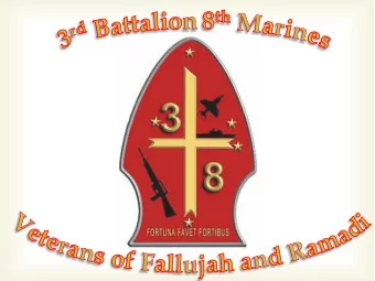 3rd Battalion 8th Marines Veterans of Fallujah and Ramadi, or 3/8  VFR, is