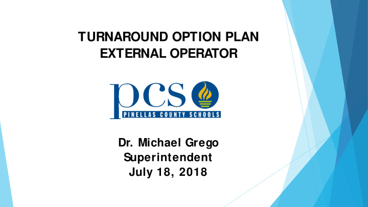 turnaround option plan external operator