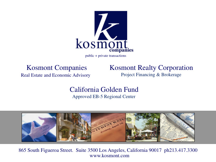 kosmont companies kosmont realty corporation