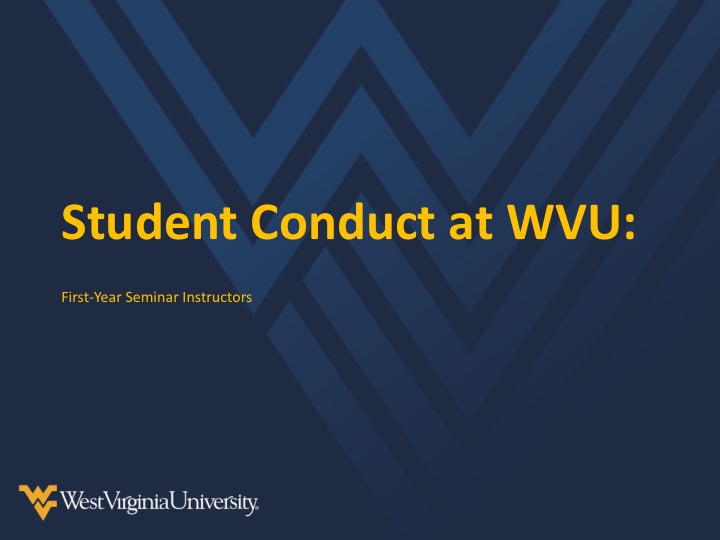 student conduct at wvu