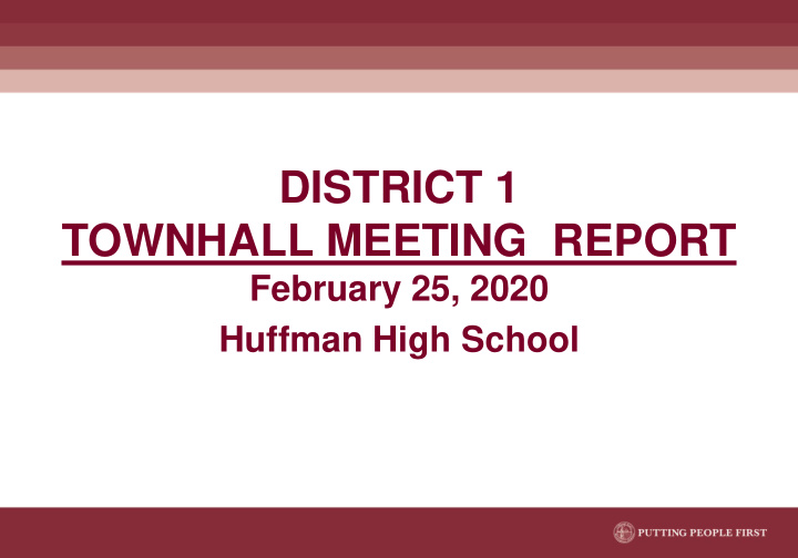 townhall meeting report