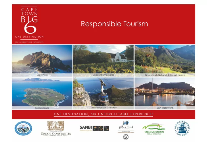 responsible tourism the cape town big 6
