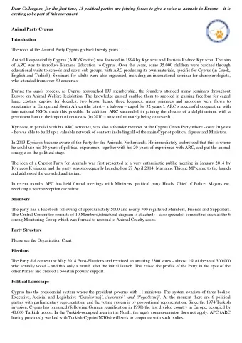 Dear Colleagues, for the first time, 13 political parties are joining forces to give a voice to