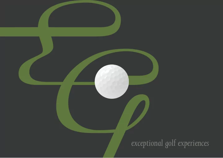 exceptional golf experiences we combine a luxury safari