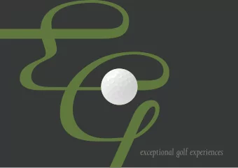 exceptional golf experiences  We combine a luxury safari with the  ultimate golfing adventure at