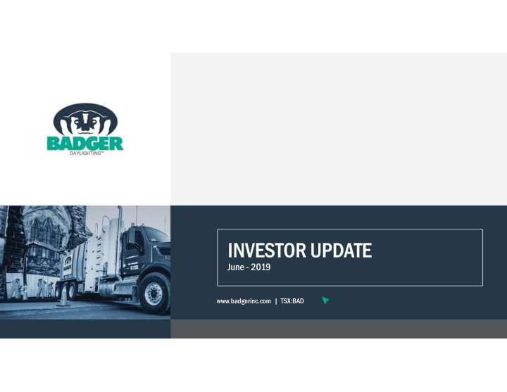 investor update