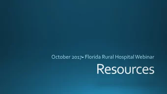 Sandy Sage, Revenue Analyst  2018 Florida Rural Hospital Conference  June 21-22, 2018 in Orlando!!