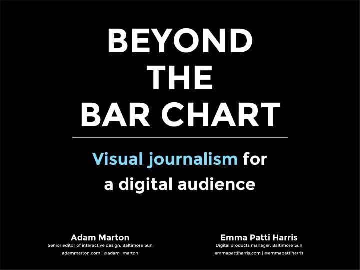 beyond the bar chart