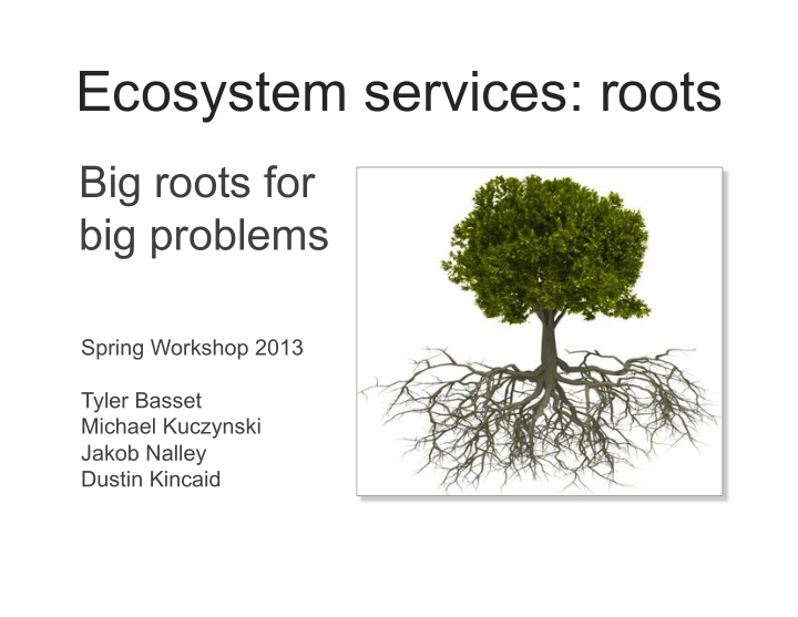 ecosystem services roots