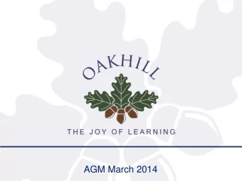 AGM March 2014  2013  A scorecard  Thanks  Choices  Questions  A scorecard  Leadership