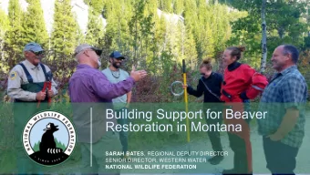 SARAH BATES , REGIONAL DEPUTY DIRECTOR  SENIOR DIRECTOR, WESTERN WATER  NATIONAL WILDLIFE