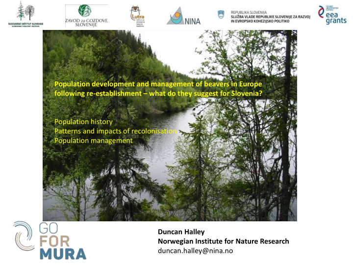 population development and management of beavers in