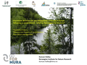 Population development and management of beavers in Europe following re-establishment  what do