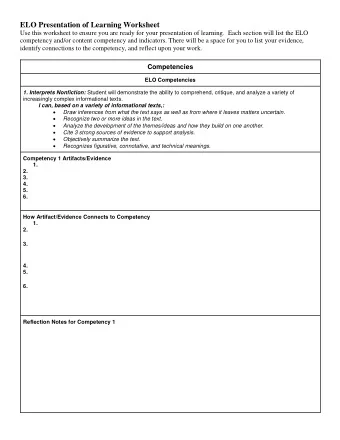 2. Effective Writing: Student will demonstrate the ability to write effectively for a variety of