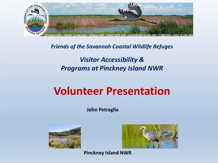 volunteer presentation