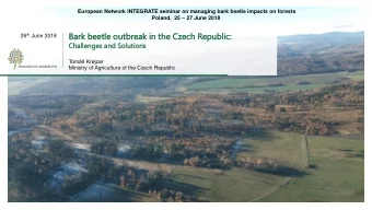 Ba  Bark  k bee  eetle  tle ou  outbr  tbreak  eak in th  the  e Cz  Czech  ech Rep  epubl  ublic: