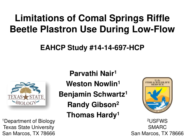 limitations of comal springs riffle