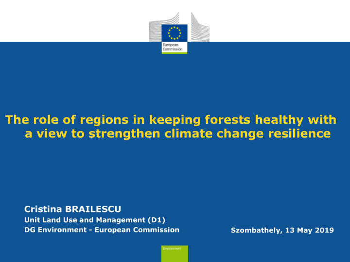 the role of regions in keeping forests healthy with a
