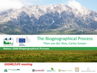 Title  Theo van der Sluis, Carlos Sunyer  Subtitle/Author  EASME/LIFE meeting  Title  What is the