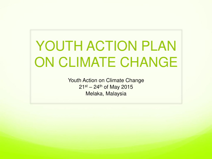 youth action plan