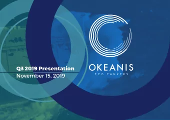 Q3 2019 Presentation  November 15, 2019  Disclaimer  This presentation (the Presentation) has