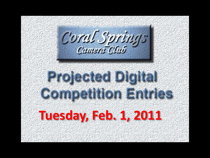 tuesday feb 1 2011 group b assigned entries
