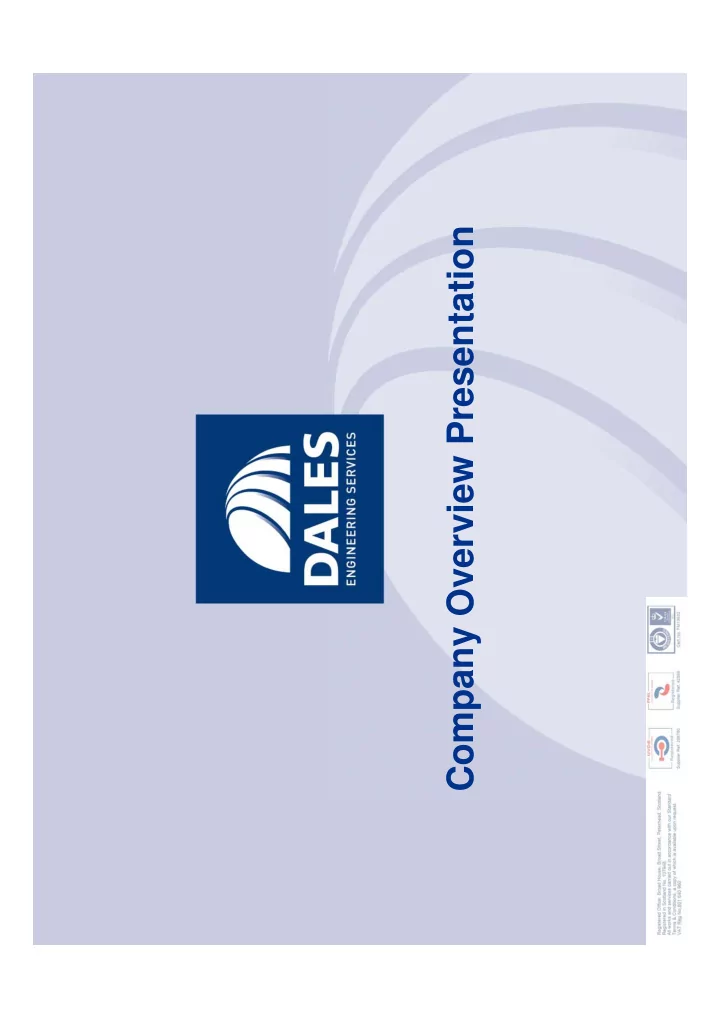 company overview presentation company contact details