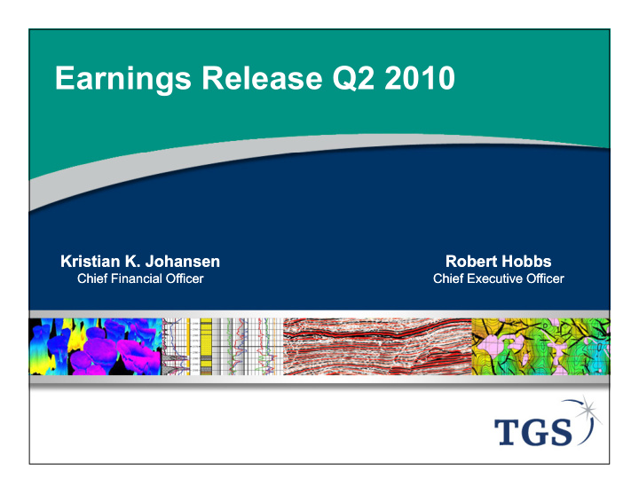 earnings release q2 2010 g q