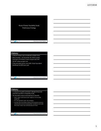 History  A Route 9 Sewer was considered multiple times.  Most recently  On December 20,