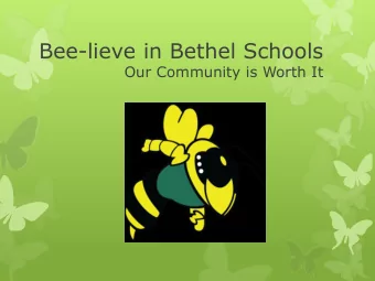 Bee-lieve in Bethel Schools  Our Community is Worth It  Ages of Bethel Local School  Building (Most