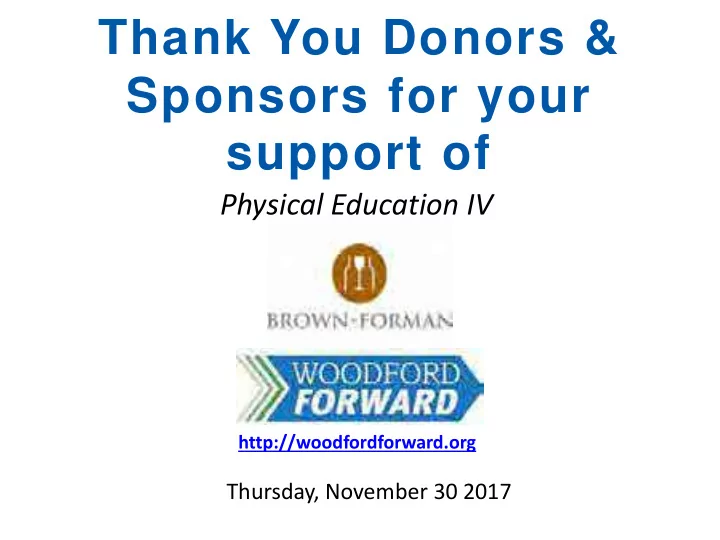 sponsors for your