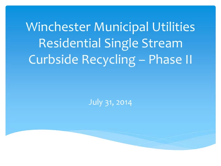 residential single stream