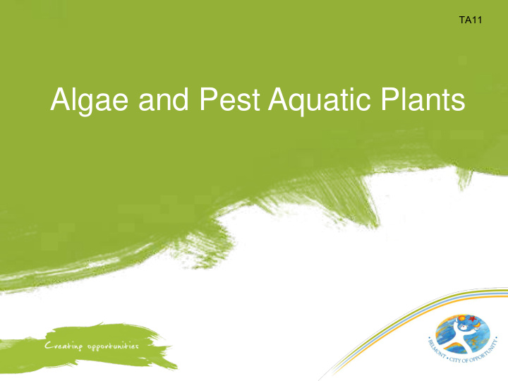 algae and pest aquatic plants