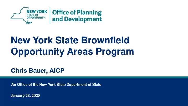 new york state brownfield