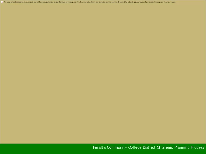 peralta community college district s trategic planning