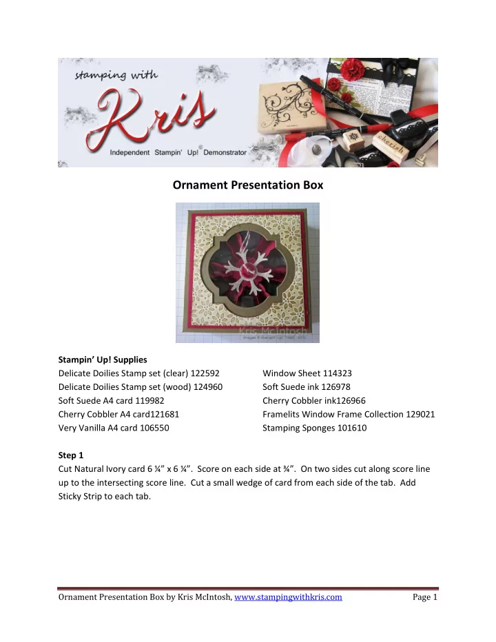 ornament presentation box