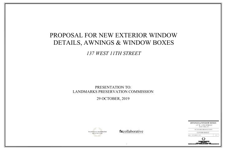 proposal for new exterior window details awnings window