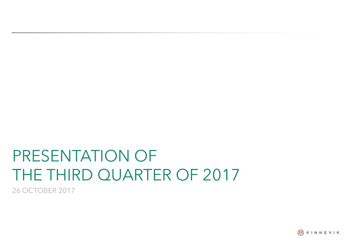 the third quarter of 2017