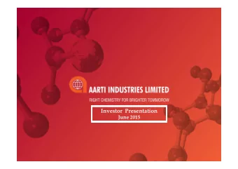 Investor  Presentation  June 2015  PROFILE  CSR  STRENGTH  SEGMENTAL  GROWTH  OVERVIEW  DRIVERS