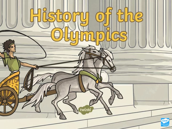 the ancient olympics