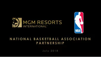 N A T I O N A L  B A S K E T B A L L  A S S O C I A T I O N  P A R T N E R S H I P  J u l y  2 0 1