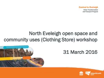 North E  Evel  eleigh open  pen spa  pace a  and  com  community u  uses (C  (Clothi  hing S  Stor