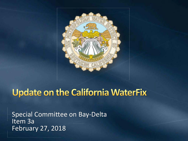 special committee on bay delta