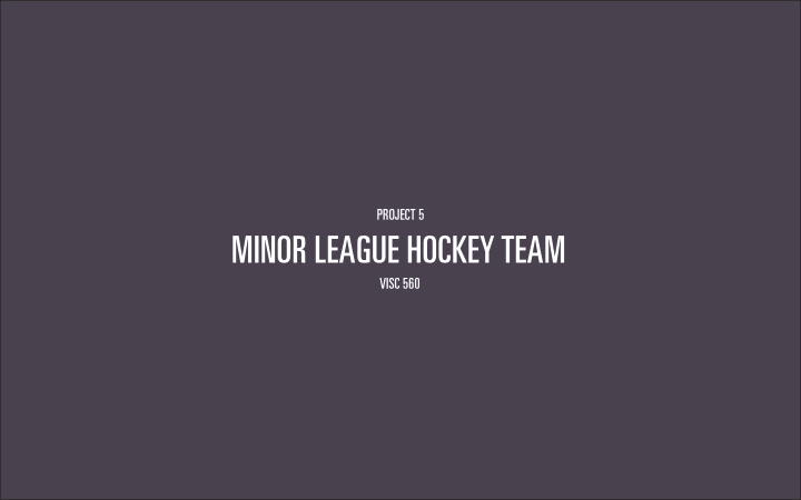 minor league hockey team