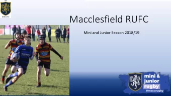 Macclesfield RUFC  Mini and Junior Season 2018/19  Under 6s   A fantastic first year of Rugby