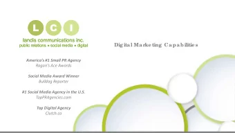 Digital Mar  ke ting Capabilitie s  Americas #1 Small PR Agency  Ragans Ace Awards  Social