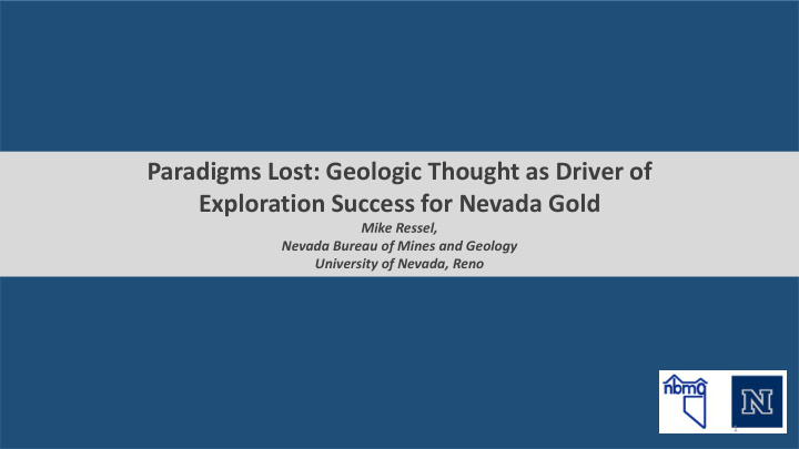 paradigms lost geologic thought as driver of