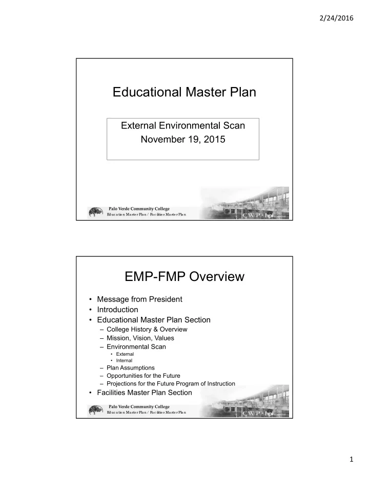 educational master plan